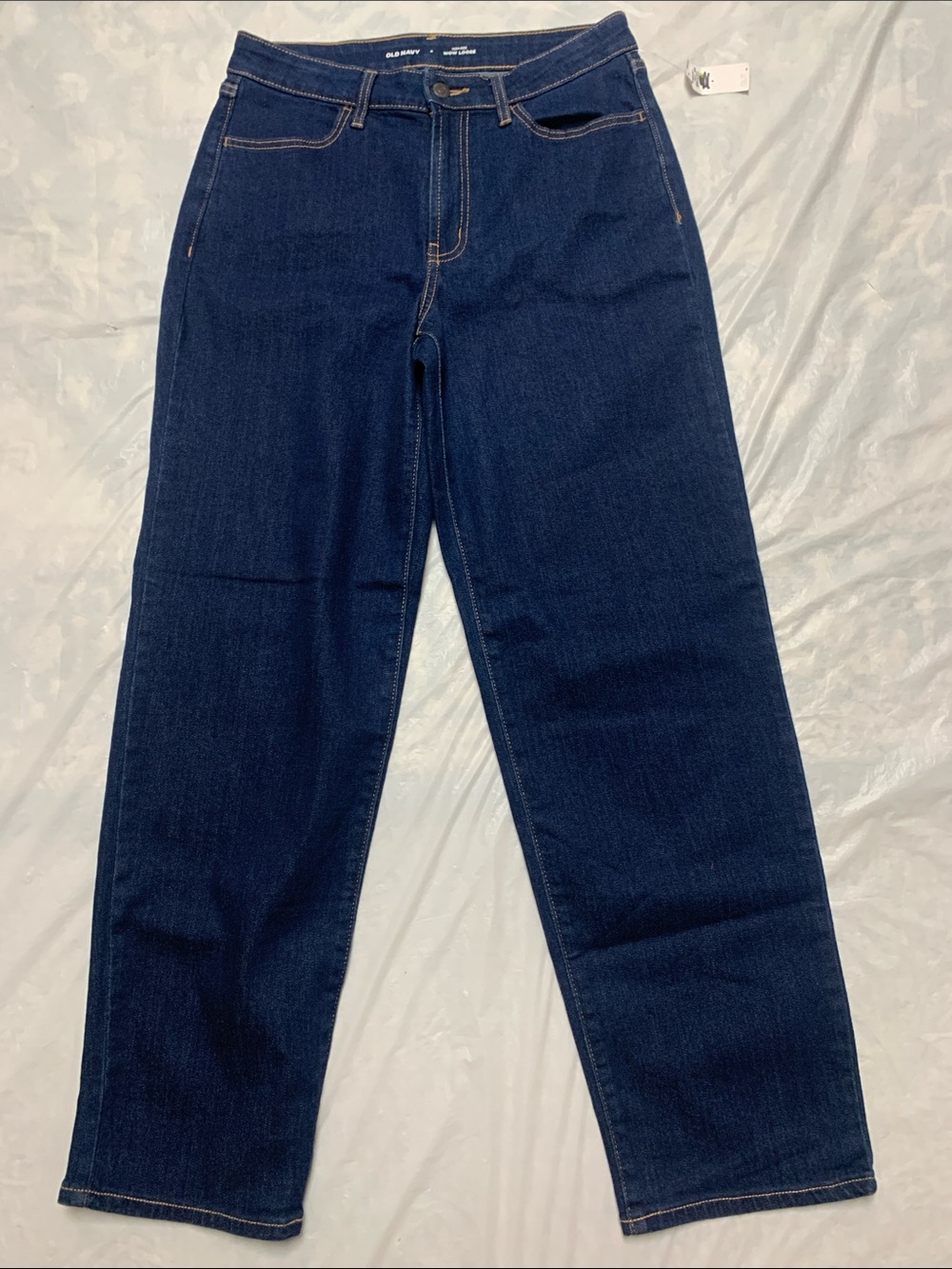 Old Navy Wow Loose Fit Jeans High Rise Dark Wash NWT Size 8